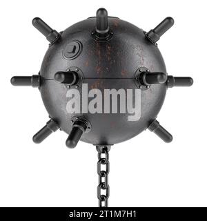 Marinemine, kontaktiere meine. 3D-Rendering isoliert auf weißem Hintergrund Stockfoto