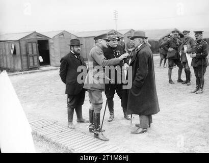 Thomas Haig Joffre Lloyd George bei der Meaulte France 1916 Stockfoto