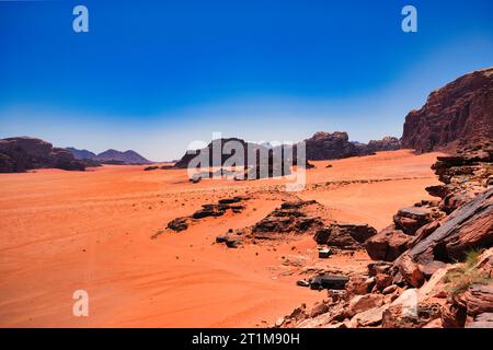 Sands and Stars: Wadi Rum Chronicles Stockfoto