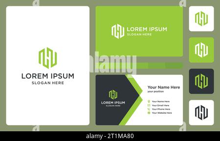 Monogramm-Logoform mit Buchstabe H. Symbol für Unternehmen, Gebäude, Immobilien, Gebäude, einfach. Premium-Vektoren. Visitenkarte. Stock Vektor