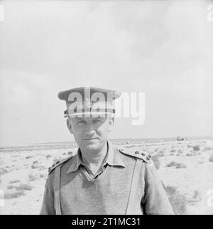 Britische Generäle 1939-1945 Handeln Generalleutnant W H E Gott (1897 1942): Portrait von Generalleutnant Gott, 7th Armoured Division, in der westlichen Wüste. Stockfoto