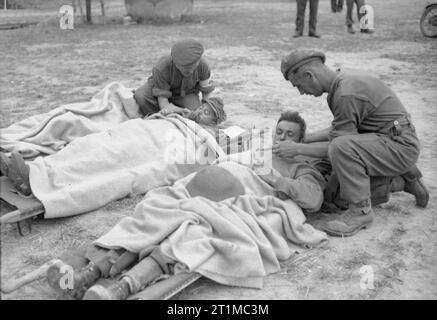 Die britische Armee in der Normandie Kampagne 1944 Operation "Goodwood", vom 18. Juli 1944. Stockfoto