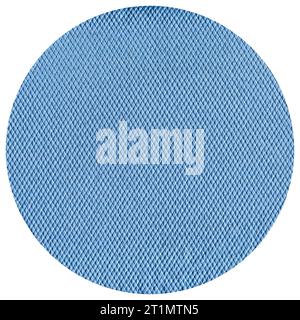 Blaue Farbe Textil Textur grober Stoff, hochwertige blaue Stoff Makroaufnahmen Stockfoto