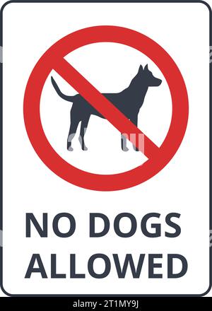 Isoliertes Symbol „keine Hunde zulässig“ Stock Vektor
