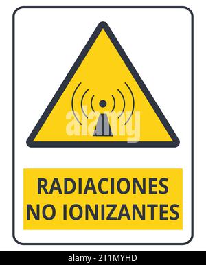 Warnzeichen für nicht ionisierende Strahlung. Stock Vektor