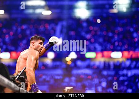 Manchester, Großbritannien. Tommy Fury bekämpft KSI während der Prime Card-Veranstaltung in der Manchester Arena. Wut gewann durch Mehrheitsentscheidung. Quelle: Benjamin Wareing/Alamy Live News Stockfoto