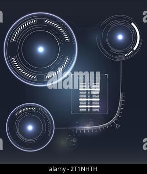 Hightech-Radar-Benutzer-Dashboard Stock Vektor