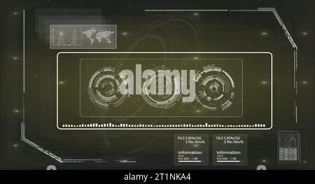 Hightech-Radar-Benutzer-Dashboard Stock Vektor