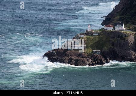 Blick auf Fort Amherst von der Signal Hill National Historic Site in St. John's, Neufundland & Labrador, Kanada Stockfoto