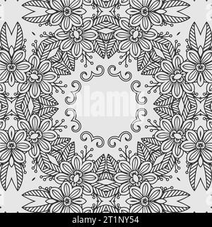 Vektor-Färbung grammatikalisches Blumenmuster Design Stock Vektor