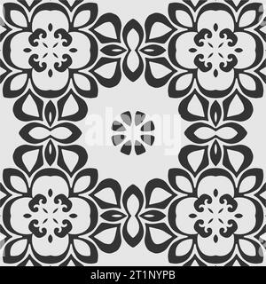 Vektor-Färbung grammatikalisches Blumenmuster Design Stock Vektor