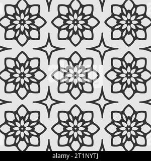 Vektor-Färbung grammatikalisches Blumenmuster Design Stock Vektor