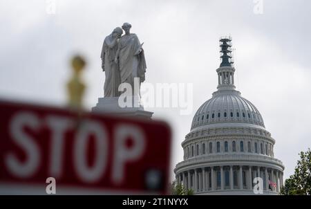 Washington, USA. Oktober 2023. Dieses am 28. September 2023 aufgenommene Foto zeigt das Kapitolgebäude in Washington, DC, USA. Quelle: Liu Jie/Xinhua/Alamy Live News Stockfoto