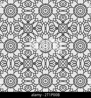 Vektor-Färbung grammatikalisches Blumenmuster Design Stock Vektor