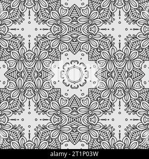 Vektor-Färbung grammatikalisches Blumenmuster Design Stock Vektor