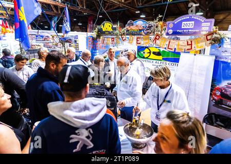 Ambert, Frankreich. Oktober 2023. Ambiente während des Finale de la Coupe de France des Rallyes Ambert 2023, vom 12. Und 14. Oktober 2023 in Ambert, Frankreich - Foto Damien Saulnier/DPPI Credit: DPPI Media/Alamy Live News Stockfoto