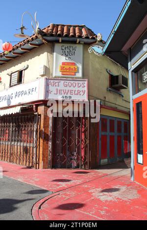 Chinatown Plaza Los Angeles CA Klassische Architektur Vintage Kodak Kamerafeld Stockfoto