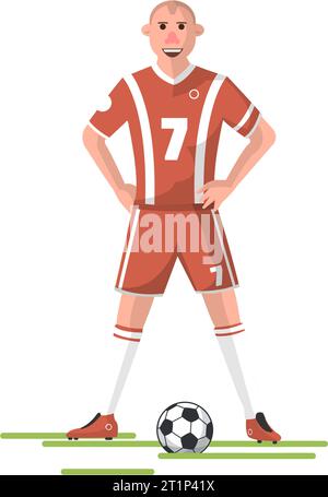 Fußballspieler, Sportausrüstung und Uniform Stock Vektor