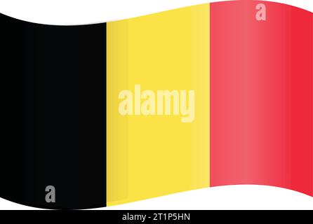 Vektorillustration der belgischen Flagge Stock Vektor