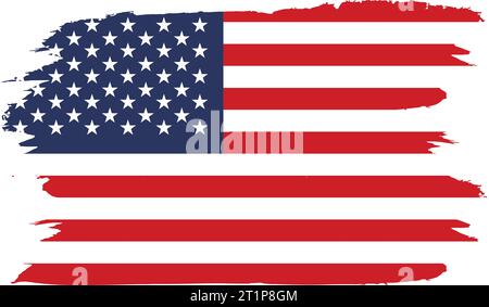 Vektorillustration der Flagge der Vereinigten Staaten von Amerika Stock Vektor