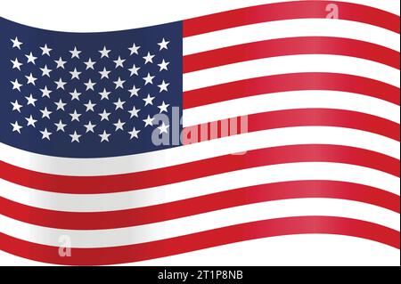 Vektorillustration der Flagge der Vereinigten Staaten von Amerika Stock Vektor