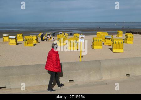 REKORDDATUM NICHT ANGEGEBEN am Strand von Duhnen in Cuxhaven am 08.10.2023 *** am Strand von Duhnen in Cuxhaven am 08 10 2023 Stockfoto