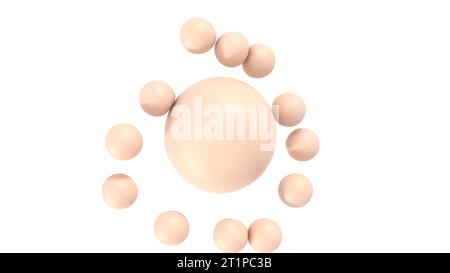 Spheres Fat Cells Collider 3D-Rendering Stockfoto