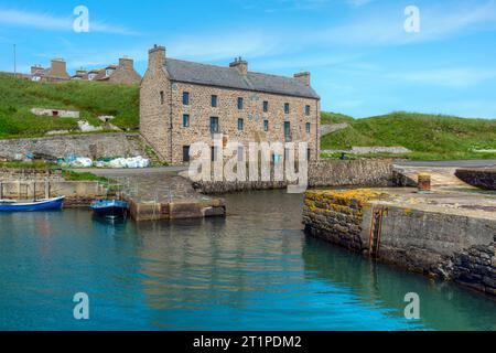 Keiss Harbour ist ein malerischer Fischerhafen im Dorf Keiss in der Nähe von Thurso in Caithness, Schottland. Stockfoto