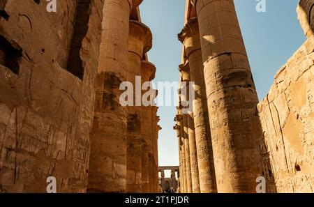 Luxor Tempel am Ufer des Nils Ägypten Stockfoto