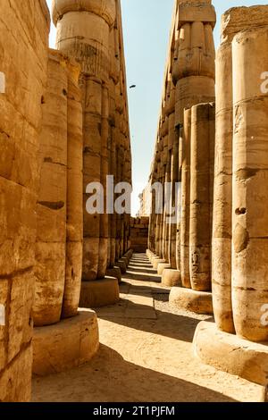 Luxor Tempel am Ufer des Nils Ägypten Stockfoto