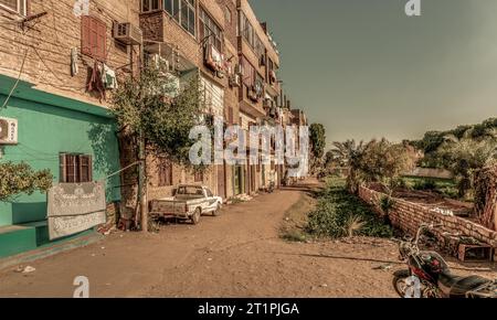 Luxor Egypt Dez 2022 Straßenblick in der Stadt Luxor Stockfoto