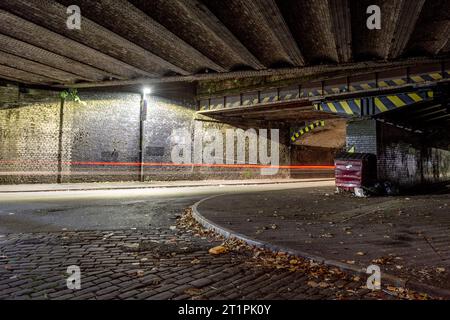 Die Kreuzung von Grey Street und toll Bar Street, Ardwick, Manchester. Stockfoto