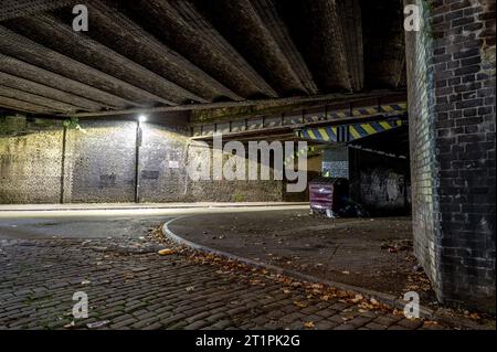 Die Kreuzung von Grey Street und toll Bar Street, Ardwick, Manchester. Stockfoto