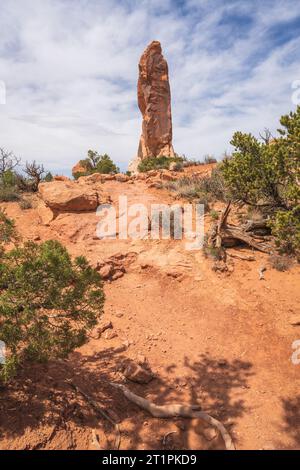 Wandern Sie auf dem Teufelsgartenpfad im Arches National Park, usa Stockfoto