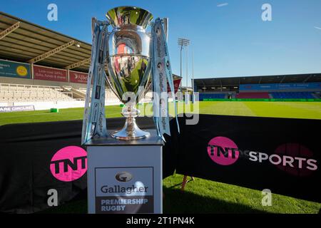 Eccles, Großbritannien. Oktober 2023. Allgemeine Ansicht des AJ Bell Stadions vor dem Gallagher Premiership Match Sale Sharks vs. Northampton Saints im AJ Bell Stadium, Eccles, Vereinigtes Königreich, 15. Oktober 2023 (Foto: Steve Flynn/News Images) in Eccles, Vereinigtes Königreich am 15. Oktober 2023. (Foto: Steve Flynn/News Images/SIPA USA) Credit: SIPA USA/Alamy Live News Stockfoto