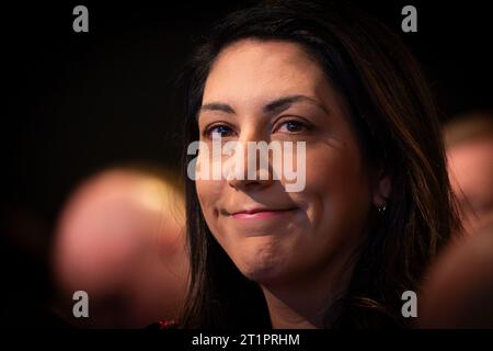 Aberdeen, Schottland, Großbritannien. Oktober 2023. Der Eröffnungstag der 89. Jährlichen nationalen Konferenz im P and J Live Konferenzzentrum in Aberdeen, Schottland. Nadia El-Nakla Ehefrau von Humza Yousaf. Iain Masterton/Alamy Live News Stockfoto