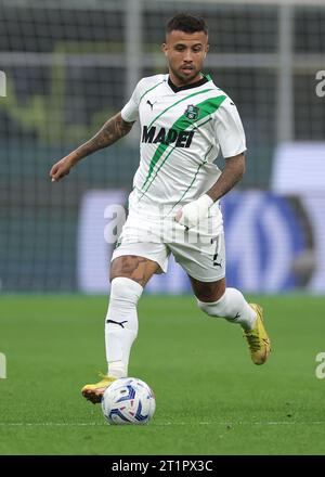 Mailand, Italien, 27. September 2023. Matheus Henrique von US Sassuolo während des Spiels der Serie A bei Giuseppe Meazza, Mailand. Der Bildnachweis sollte lauten: Jonathan Moscrop / Sportimage Stockfoto