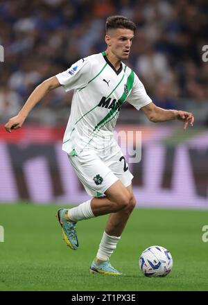 Mailand, Italien, 27. September 2023. Daniel Boloca von US Sassuolo während des Spiels der Serie A in Giuseppe Meazza, Mailand. Der Bildnachweis sollte lauten: Jonathan Moscrop / Sportimage Stockfoto