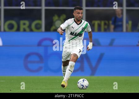 Mailand, Italien. September 2023. Matheus Henrique von US Sassuolo während des Spiels der Serie A bei Giuseppe Meazza, Mailand. Der Bildnachweis sollte lauten: Jonathan Moscrop/Sportimage Credit: Sportimage Ltd/Alamy Live News Stockfoto