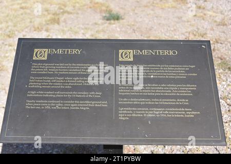 Tumacacori, AZ. USA. 10/9/2023. Die Mission San Cayetano del Tumacácori wurde 1691 von den Jesuiten in der Nähe einer Siedlung von Sobaipuri gegründet Stockfoto