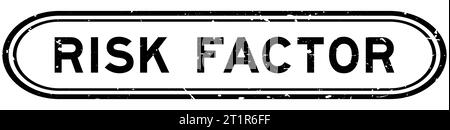Grunge schwarzer Risk Factor Word Gummisiegelstempel auf weißem Hintergrund Stock Vektor