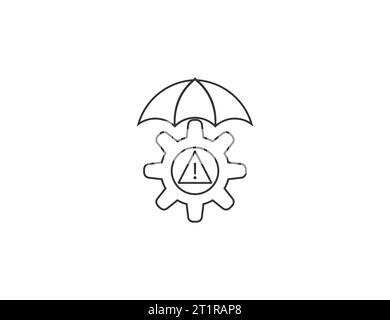 Risikomanagement, Warnsymbol. Vektorillustration. Stock Vektor