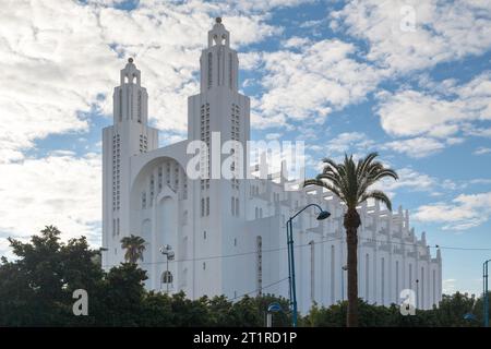 Die Kathedrale von Casablanca (französisch: Eglise du Sacré-Cœur de Casablanca), oder Kirche des Heiligen Herzens Jesu (französisch: Eglise du Sacré-Cœur-de-Jésus), ist Stockfoto