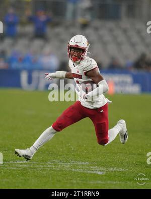 Pittsburgh, PA, USA. Oktober 2023. 14. Oktober 2023: Jamari Thrash #1 beim Spiel der University of Pittsburgh Panthers gegen University of Louisville Cardinals in Pittsburgh PA im Acrisure Stadium. Brook Ward/AMG (Credit Image: © AMG/AMG Via ZUMA Press Wire) NUR REDAKTIONELLE VERWENDUNG! Nicht für kommerzielle ZWECKE! Stockfoto