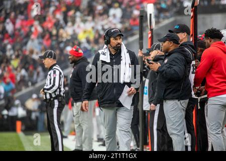 West Lafayette, Indiana, USA. Oktober 2023. Ohio State Head Football Coach Ryan Day. Die Ohio State University besiegt die Purdue University 41-7 im Ross-Ade Stadium. (Kindell Buchanan/Alamy Live News) Stockfoto