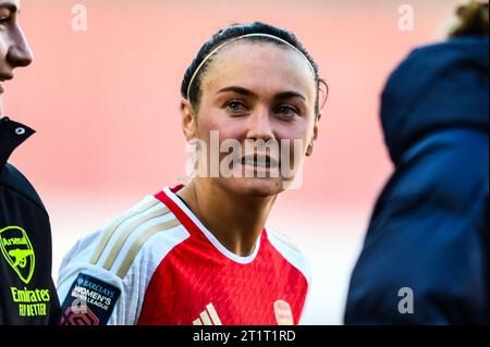 London, Großbritannien. Oktober 2023. Caitlin Foord (19 Arsenal) während des Spiels der Barclays FA Women's Super League zwischen Arsenal und Aston Villa im Emirates Stadium, London am Sonntag, den 15. Oktober 2023. (Foto: Kevin Hodgson | MI News) Credit: MI News & Sport /Alamy Live News Stockfoto