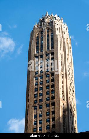 Lightning Spires überraschen das GE-Gebäude in New York City, USA 2023 Stockfoto