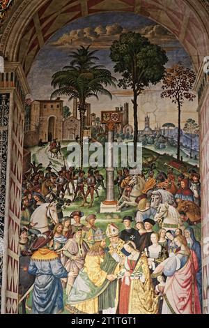 Das Innere der Kathedrale von Siena in der Toskana, Mittelitalien Stockfoto