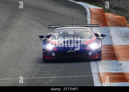 Zandvoort, Niederlande. Oktober 2023. 14 LAPPALAINEN Konsta FIN, ALTOE Giacomo ITA, Emil Frey Racing, Ferrari 296 GT3, Action während der GT World Challenge Europe powered by AWS 2023, vom 13. Bis 15. Oktober 2023 auf dem Zandvoort Circuit, in Zandvoort, Niederlande - Foto Grégory Lenormand/DPPI Credit: DPPI Media/Alamy Live News Credit: DPPI Media/Alamy Live News Stockfoto