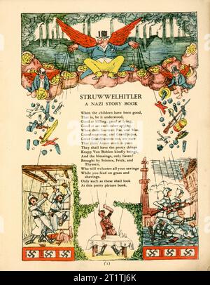 Eine Parodie auf den ursprünglichen Struwwelpeter von Robert und Philip Spence, die sie dem Daily Sketch war Relief Fund, der 1941 von Haycock Press Ltd London veröffentlicht wurde, präsentierte Stockfoto